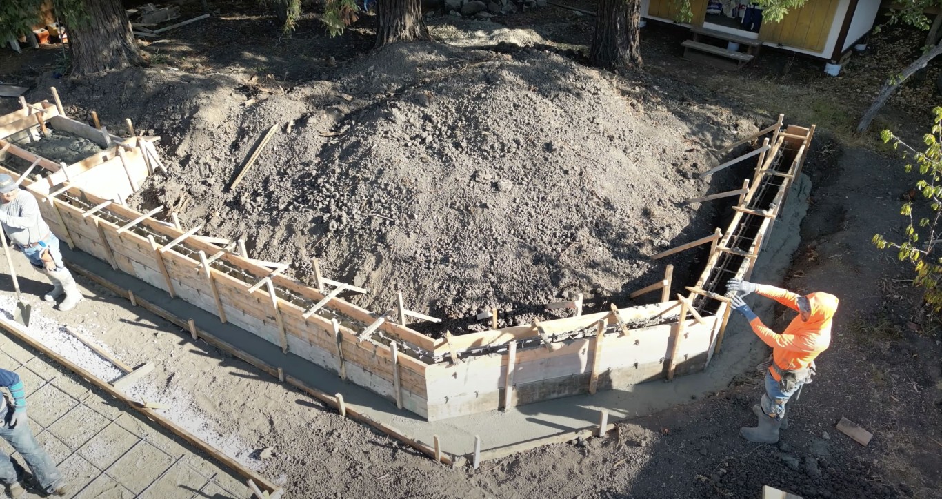 Curved concrete foundation repair with professional formwork in Torrington, CT