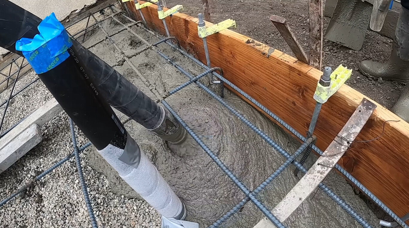 Professional concrete foundation with rebar reinforcement and formwork in Torrington, CT